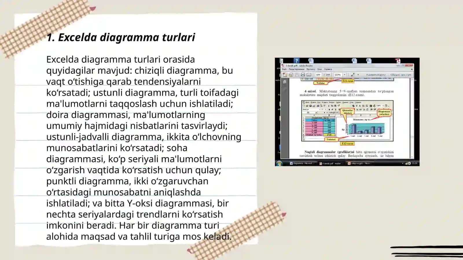 Excelda diagrammalar 3