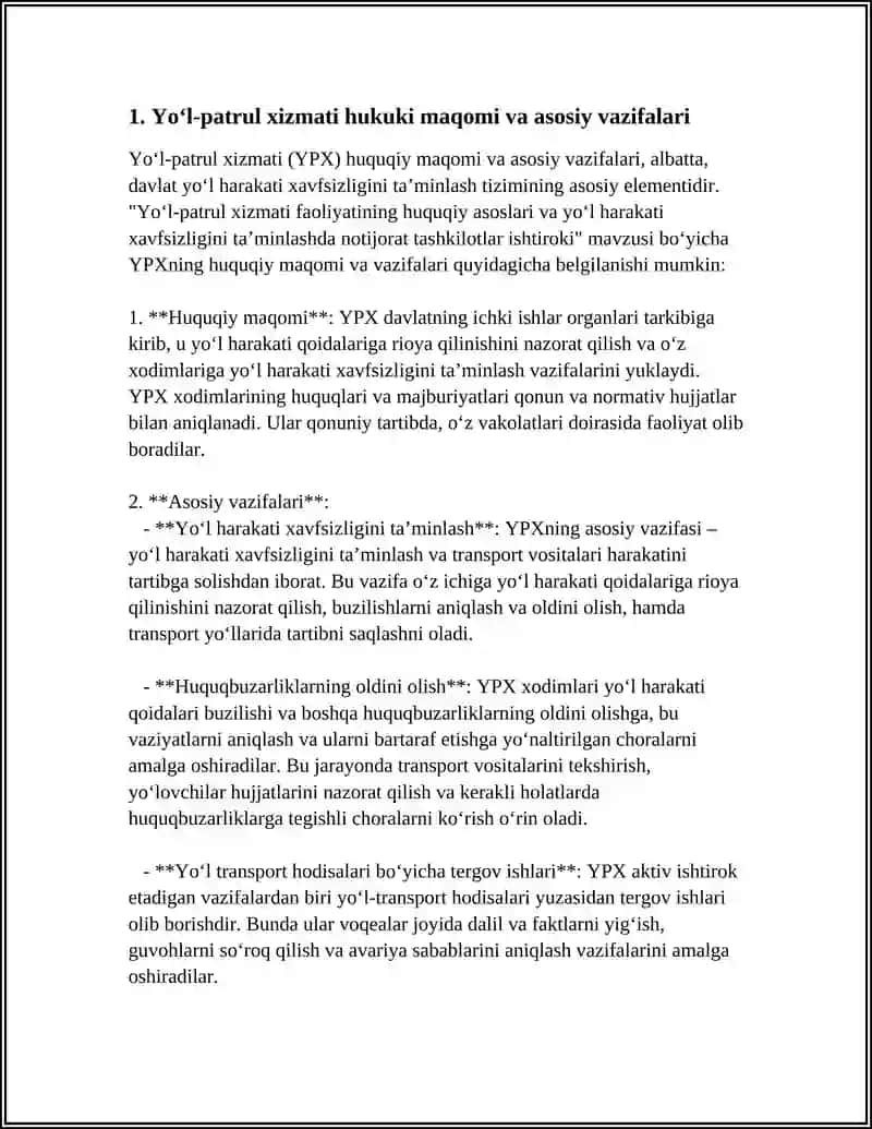 YOʻL-PATRUL XIZMATI FAOLIYATINING HUQUQIY ASOSLARI 3