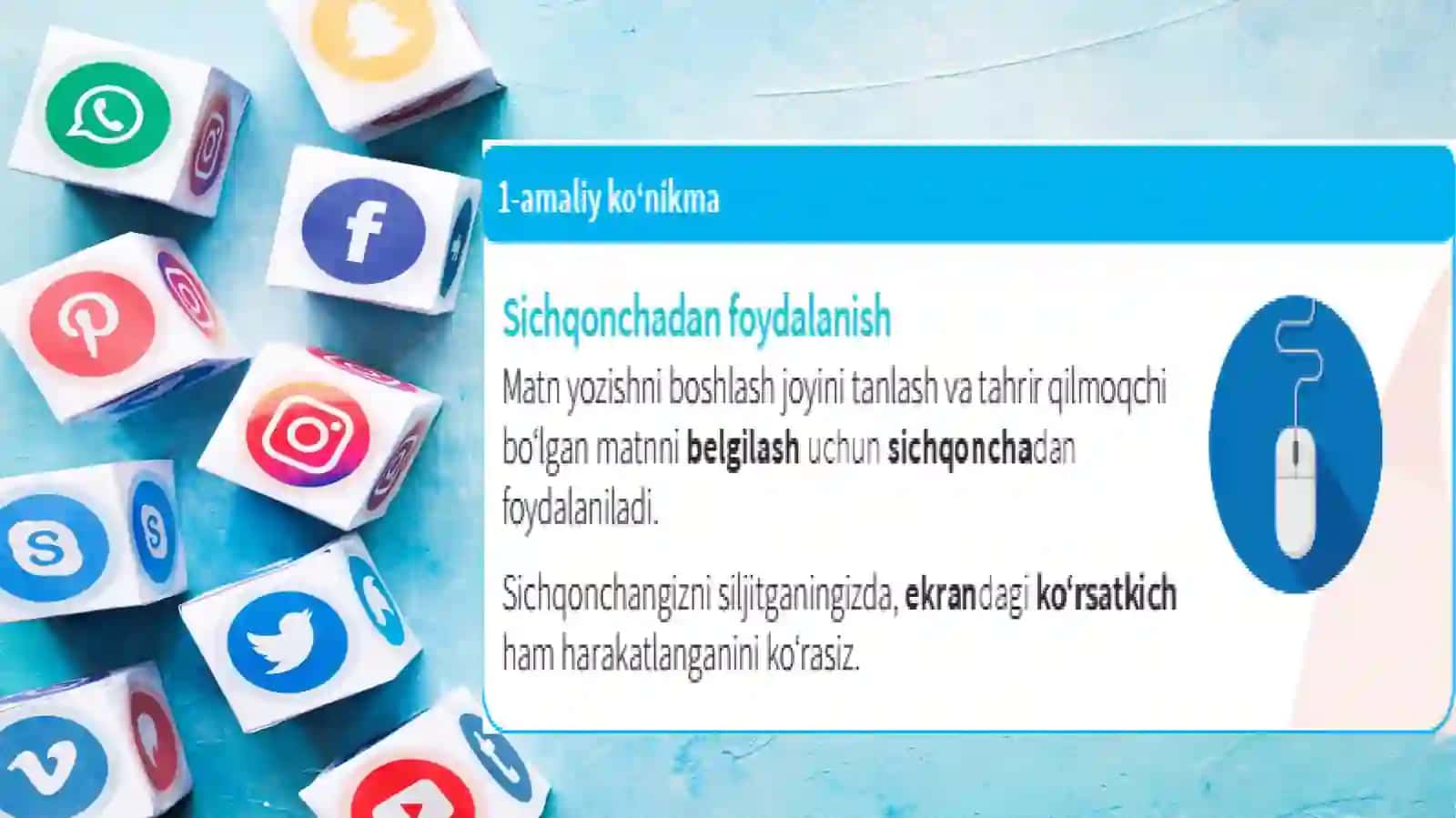 SICHQONCHADAN VA KLAVIATURADAN FOYDALANISH 3