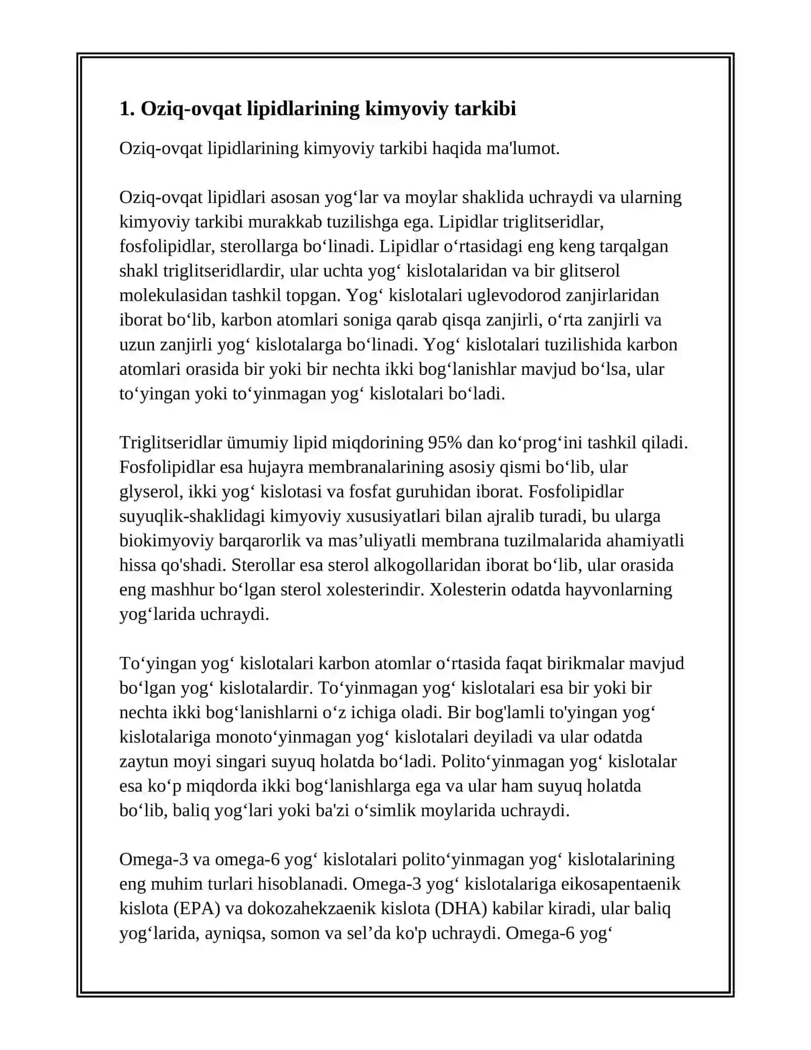 OZIQA LIPIDLARI ISHLAB CHIQARISH TEXNOLOGIYASI 3