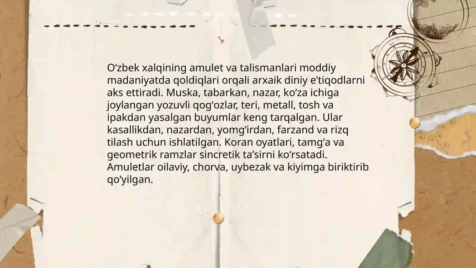 Oʻzbek xalqining amulet va talismanlari: moddiy madaniyatdagi qadimiy diniy eʼtiqodlar 3