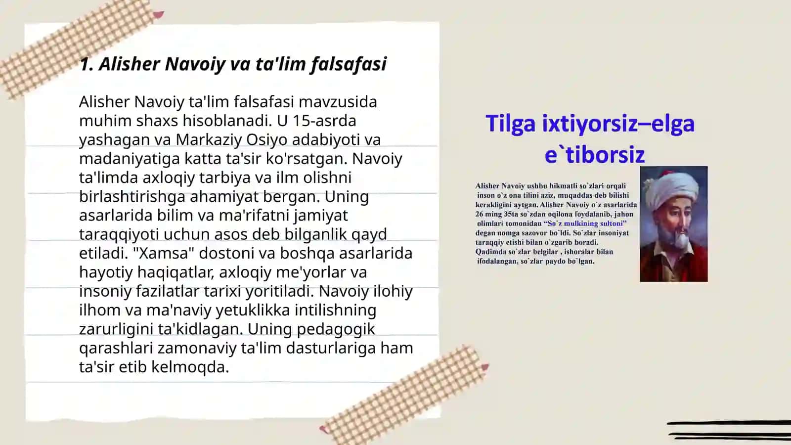 Alisher Navoiyning ta'lim-tòģrisidagi qarashlari 3
