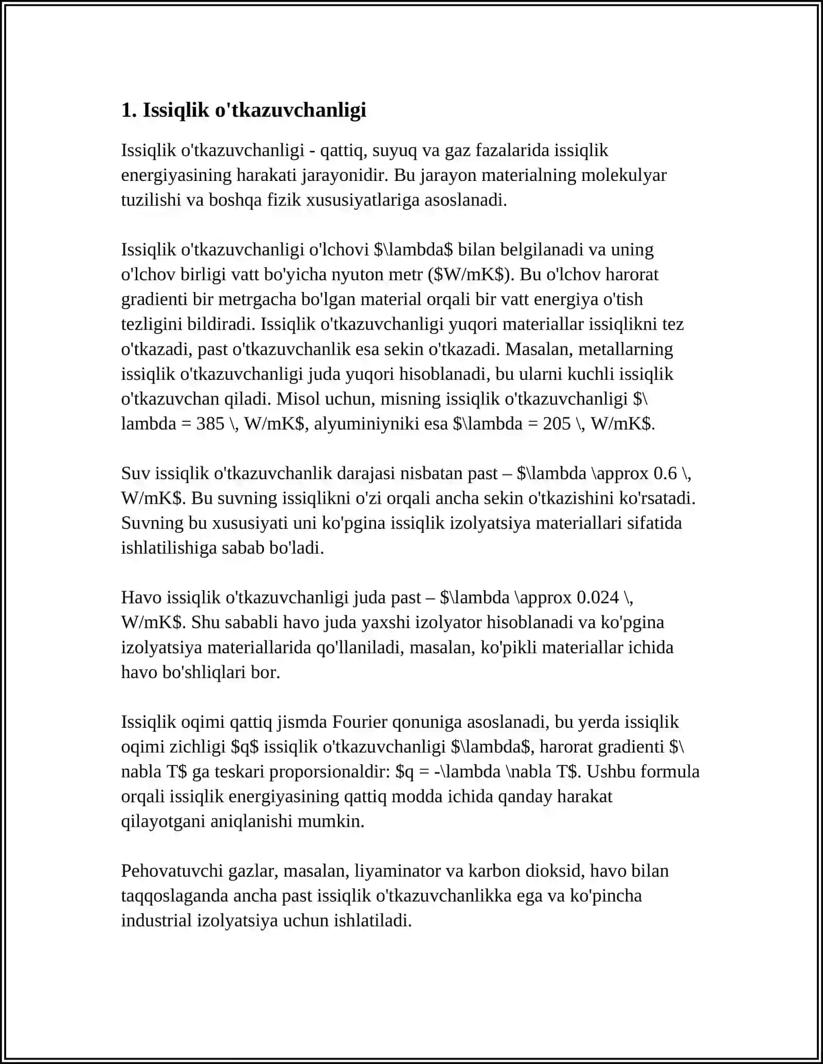 DAVRIY ISHLOVCHI PECHLARNING ISSIQLIK HISOBI 3