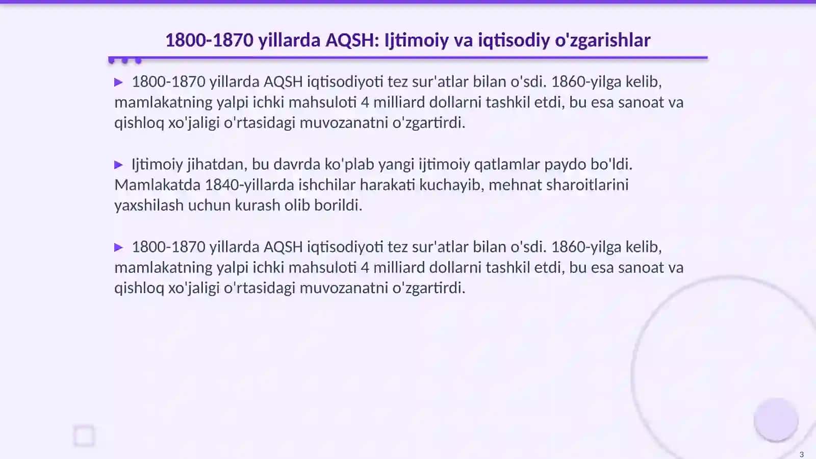 1800-1870 yillarda AQSH: Fuqarolik urushi va keyingi taraqqiyot 3