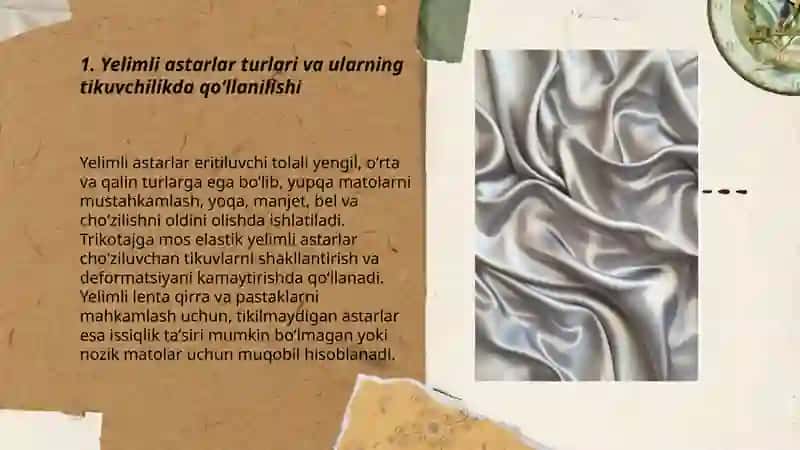 Yelimli Materiallar (Kiyimni Tikish) 3