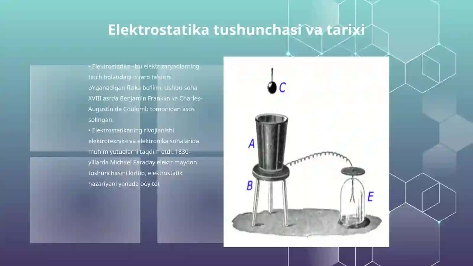 Elektrostatika elektrostatikaning asosiy qonunlari 3