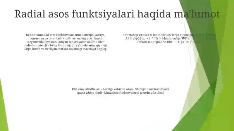 Radial Bazis Funktsiyalar (RBF) 3
