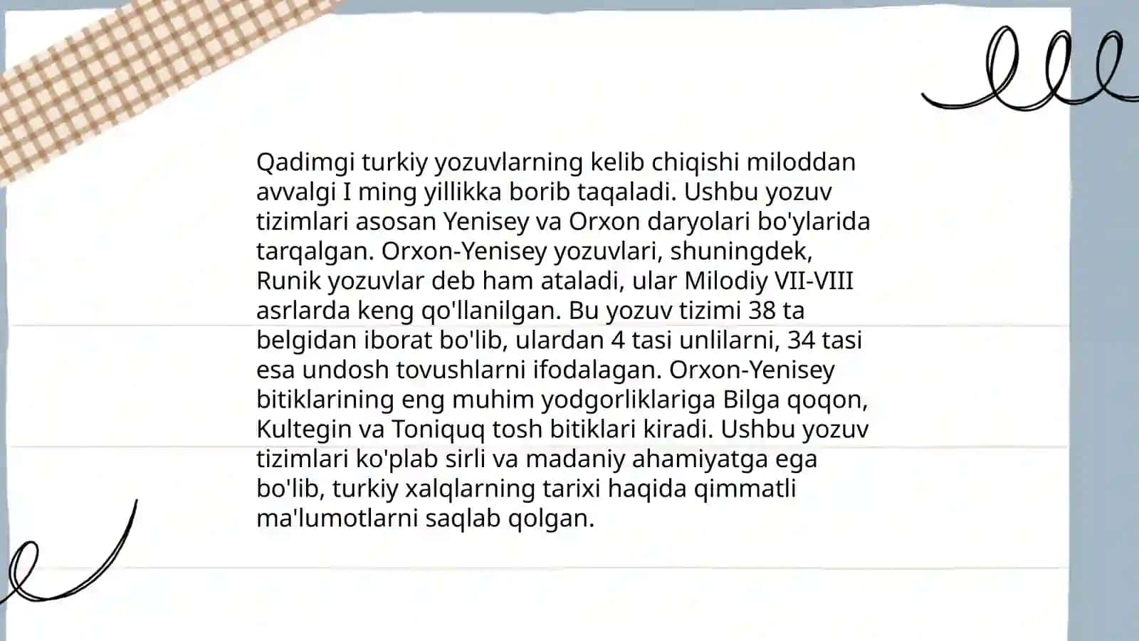 Qadimgi turkiy yozuvlar va yodnomalar 3