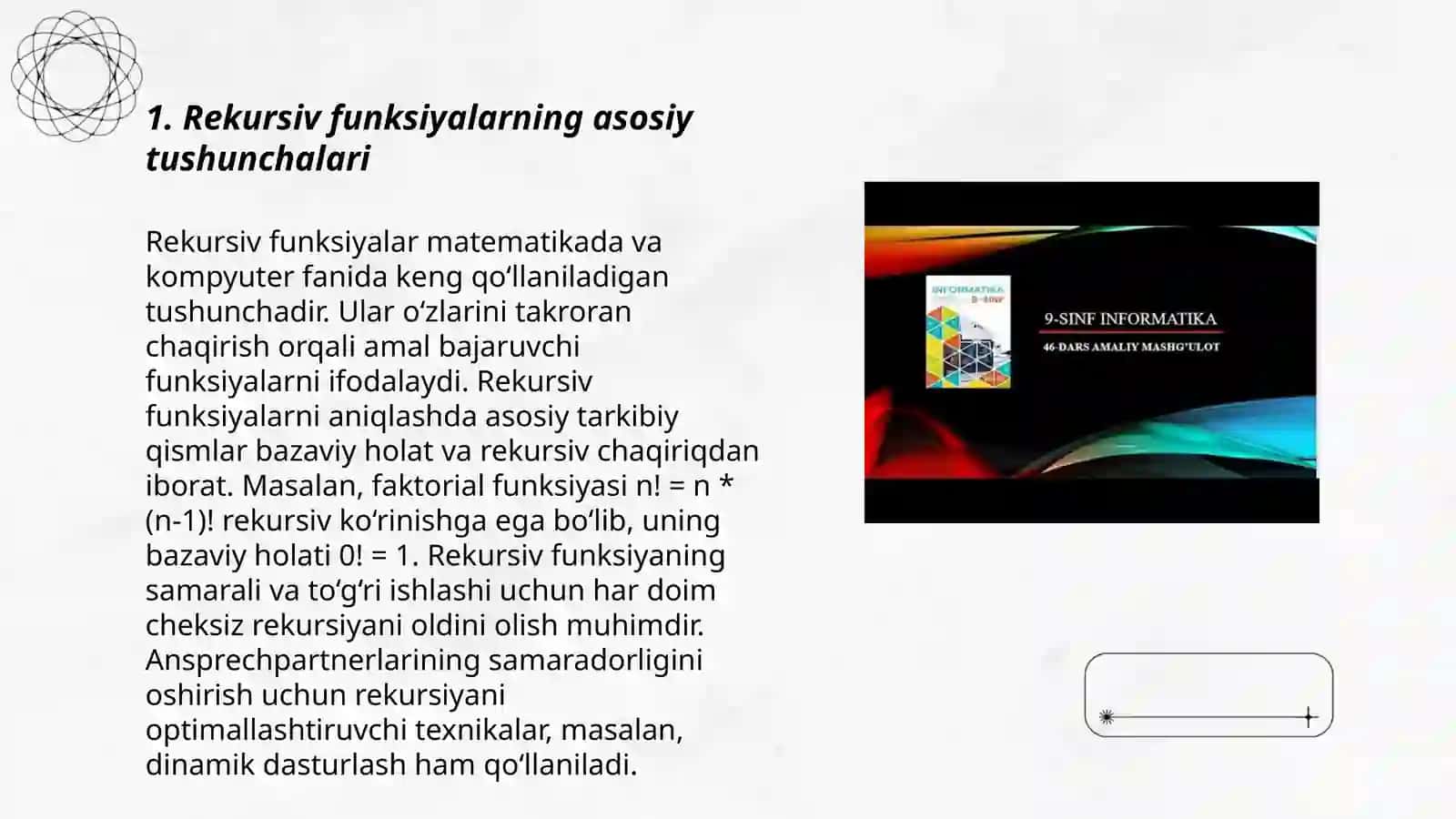 Pythonda rekursiv funksiyalar 3