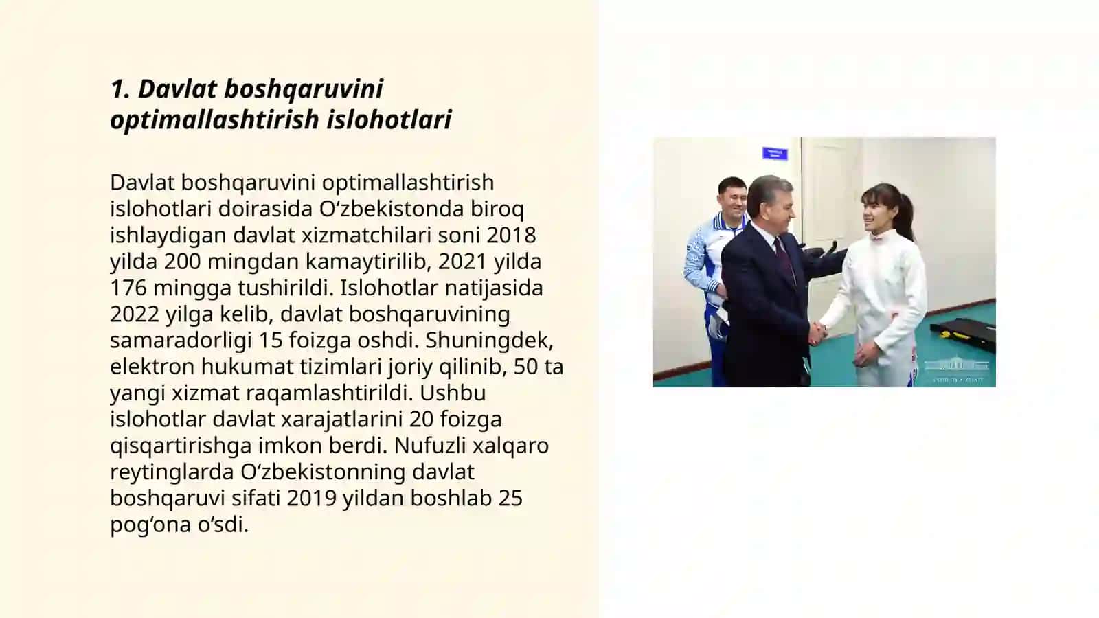 Davlat boshqaruvini optimallashtirish islohotlari 3