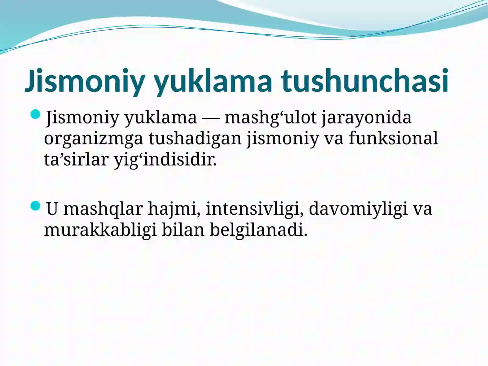 Yuklamalarning umumiy xususiyatlari va molishning o‘zarobog‘liqligi 3