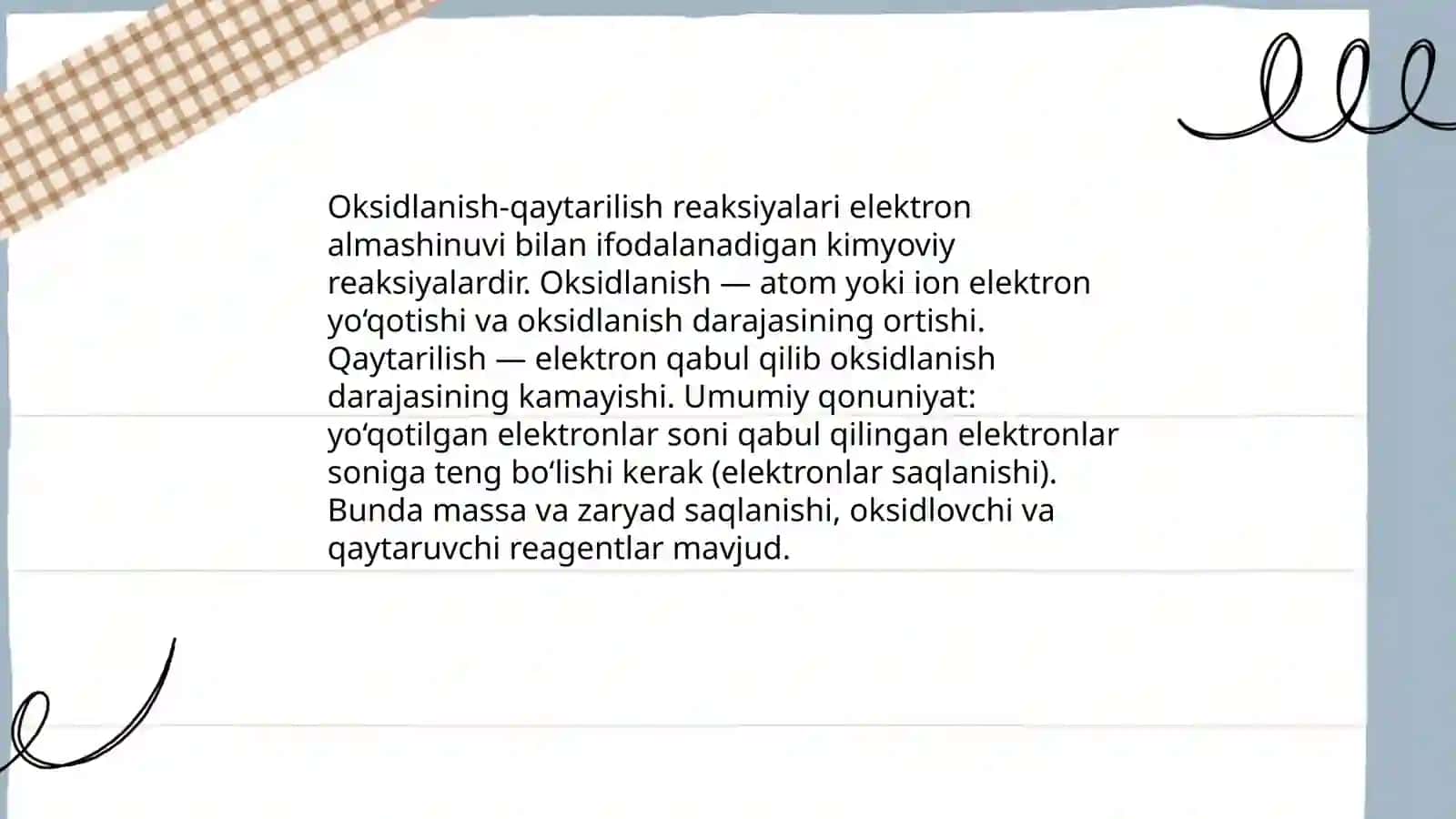 Oksidlanish-qaytarilish reaksiyalari 3