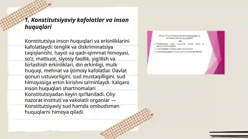 Yangi O'zbekistonda inson haq-huquqlari va erkinliklari kafolatining yaratilishi 3