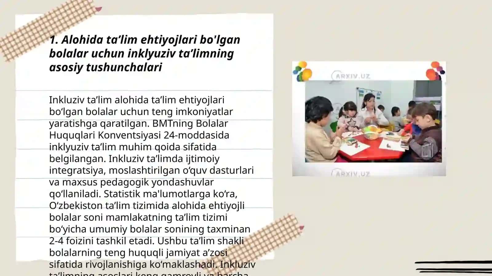 Alohida taʼlim ehtiyojlari bo'lgan bolalarning inklyuziv taʼlimi 3