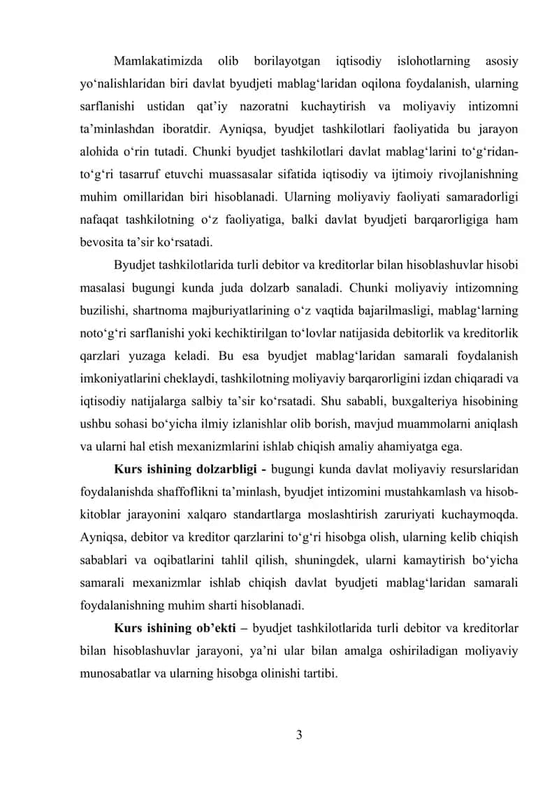 Byudjet tashkilotlarida turli debitor va kreditorlar bilan hisoblashuvlar hisobi 3