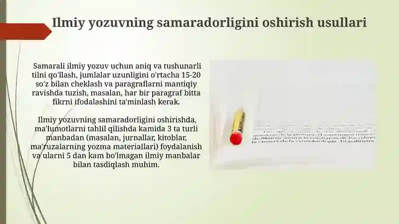 Akademik yozish va samarali amalga oshirish omillari 3