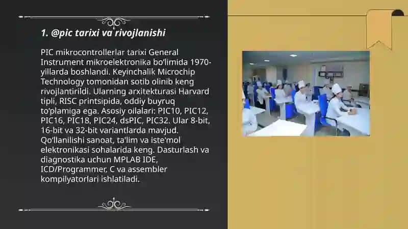 PIC mikrocontrollerlar tarixi va rivojlanishi 3