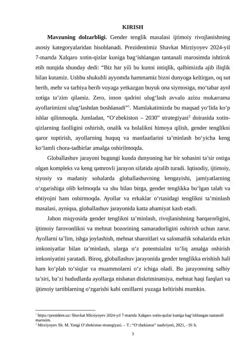 GLOBALLASHUV JARAYONIDA GENDER TENGLIK MASALALARI 3