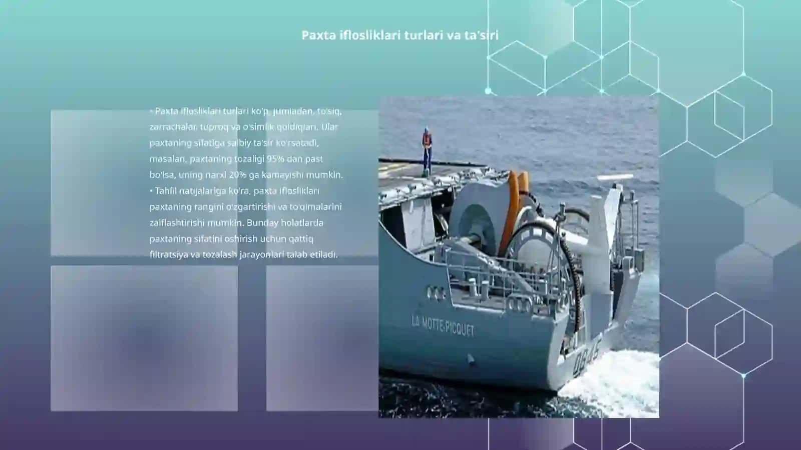 Paxta tarkibidagi iflosliklarni aniqlash 3