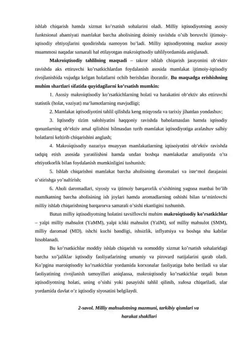 Yalpi milliy mahsulot va uning harakat shakllari 3
