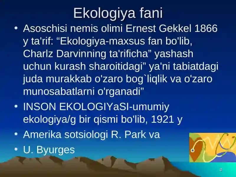 Tibbiy ekologiyani tanilish 3