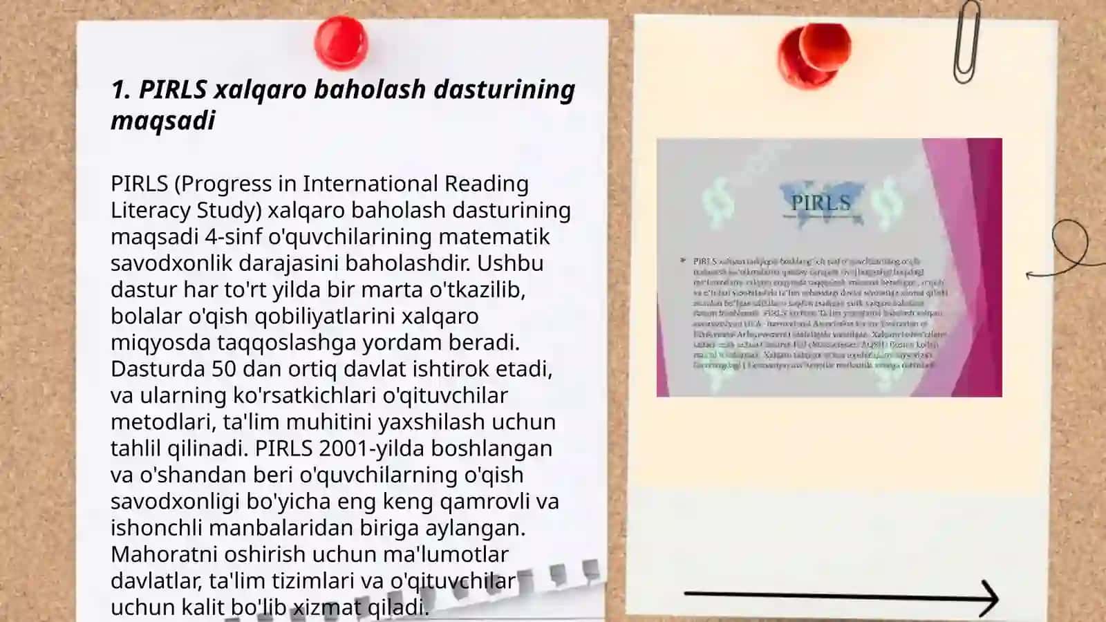 PIRLS xalqaro baholash dasturi mazmun va mohiyati 3