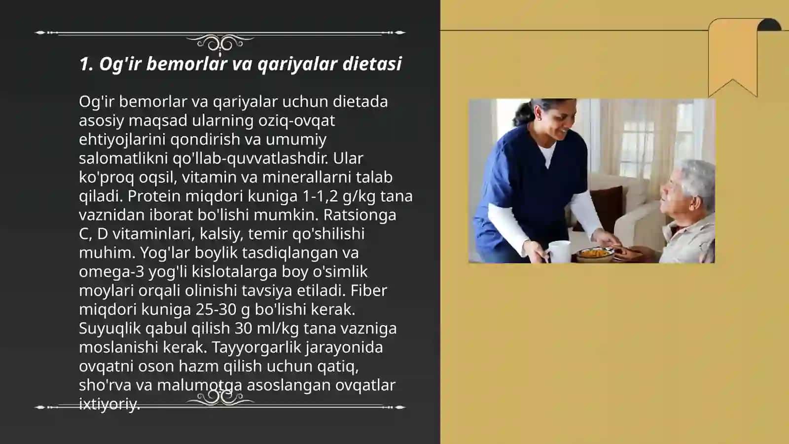 Og'ir bemorlar va qariyalar dietasi 3