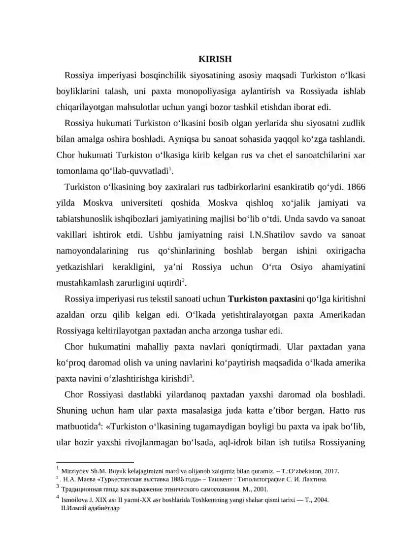 XIX asr oxiri XX asr boshlarida Turkiston o'lkasida sanoat korxonalarini 3