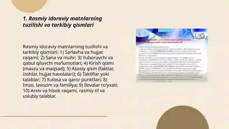 Rasmiy idoraviy matnlar ustida ishlash 3