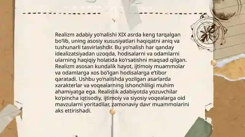 Metod va Oqimlar realizm,modernism,romantizm 3