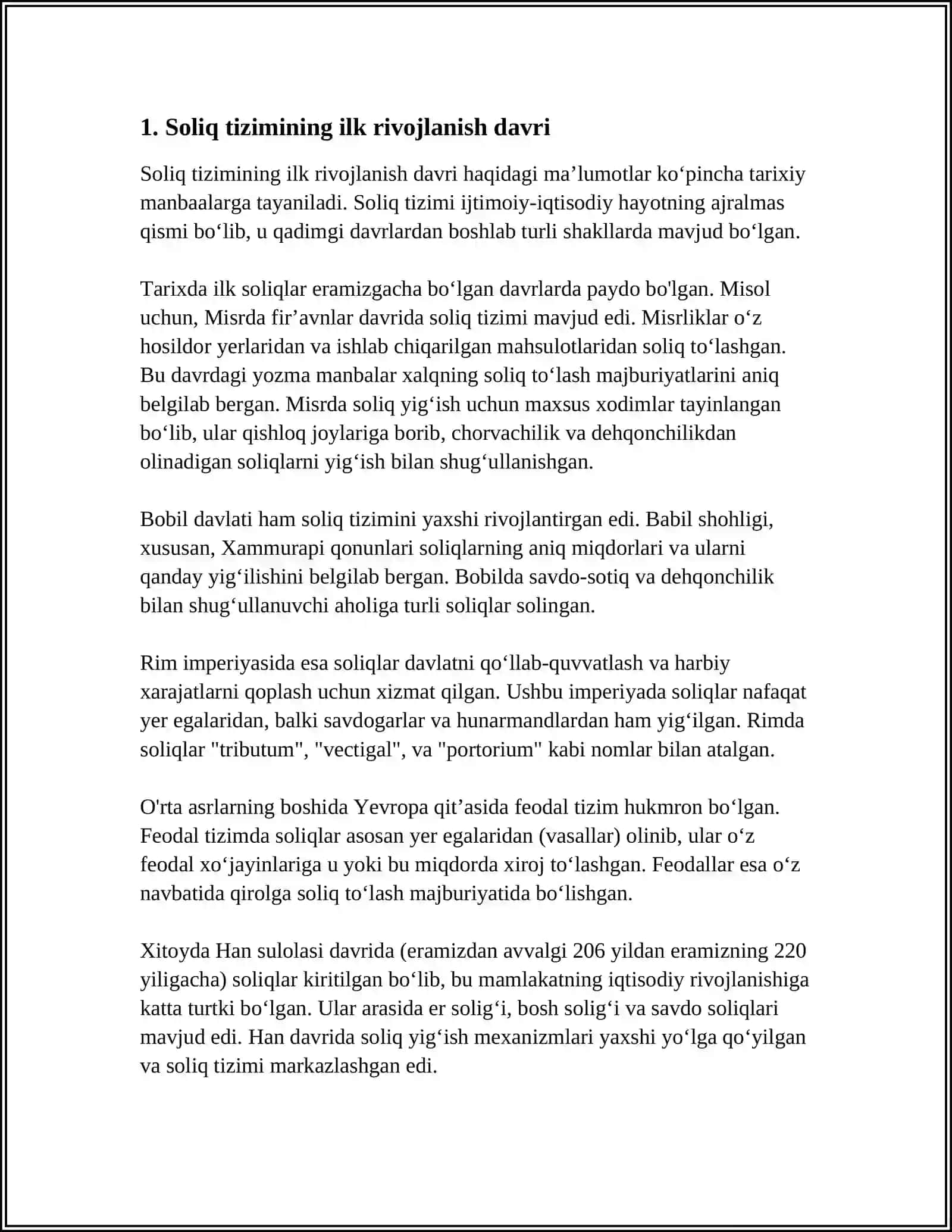 O'ZBEKISTONDA SOLIQLARNING RIVOJLANISH BOSQICHLARI 3