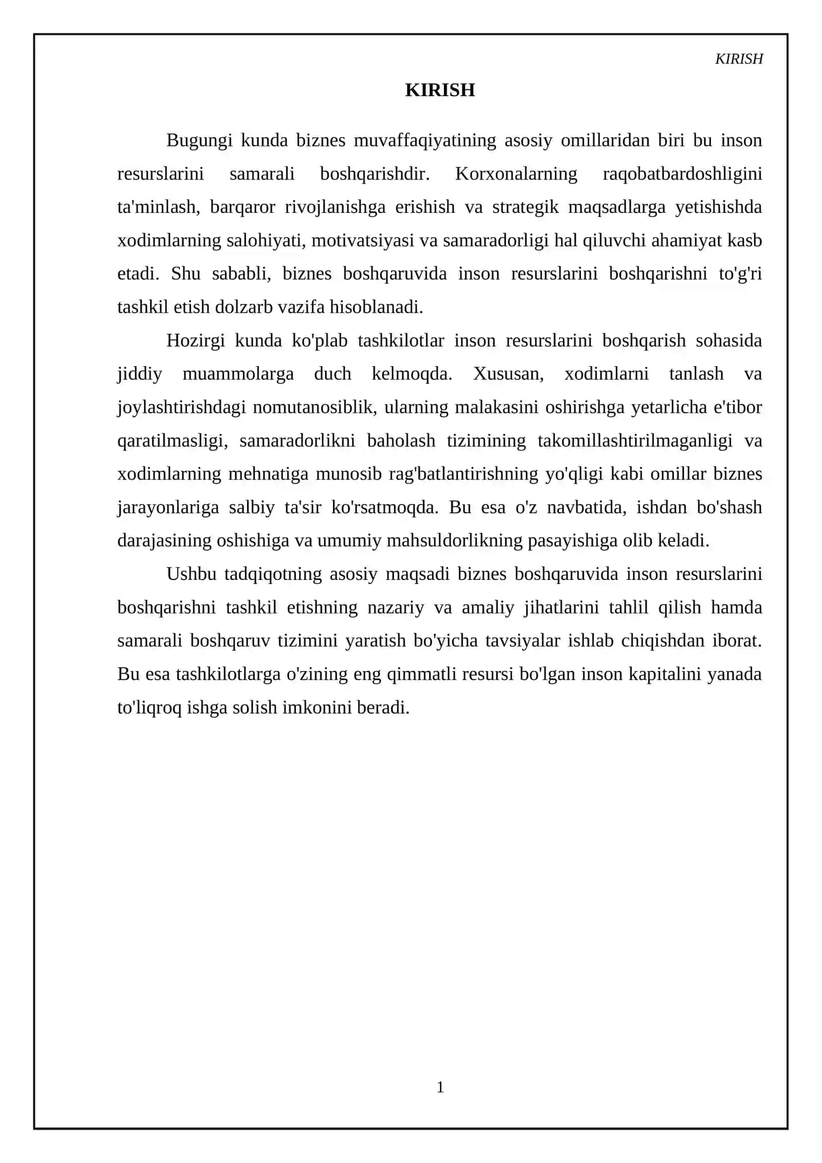 Biznes boshqaruvida inson resurslarini boshqarishni tashkil etish 3