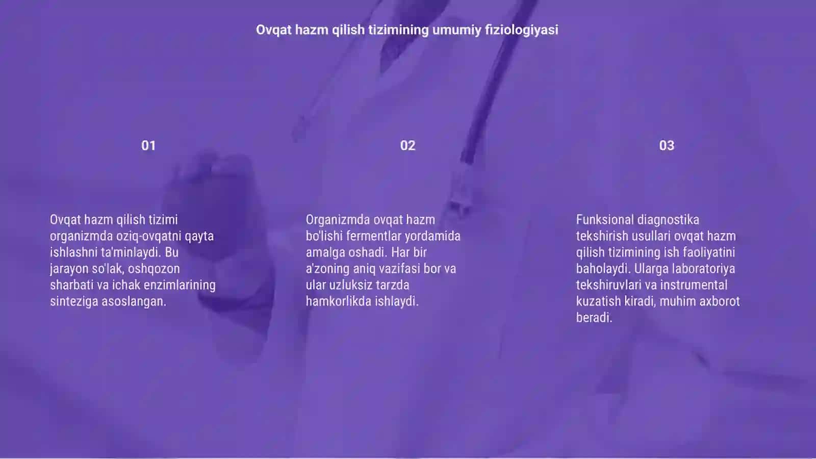 Ovqat hazm qilish tizimining klinik fiziologiyasi 3