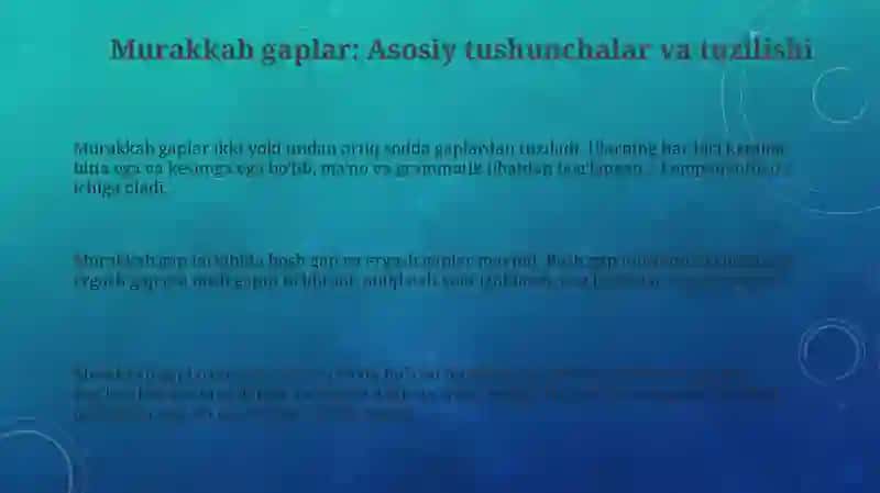 Ko'p komponentli qo'shma gaplar 3