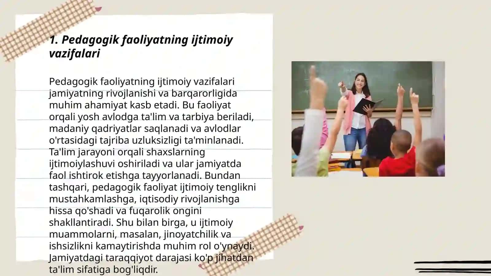 Pedagogik faoliyatning ijtimoiy jamiyatda tutgan o'rni 3