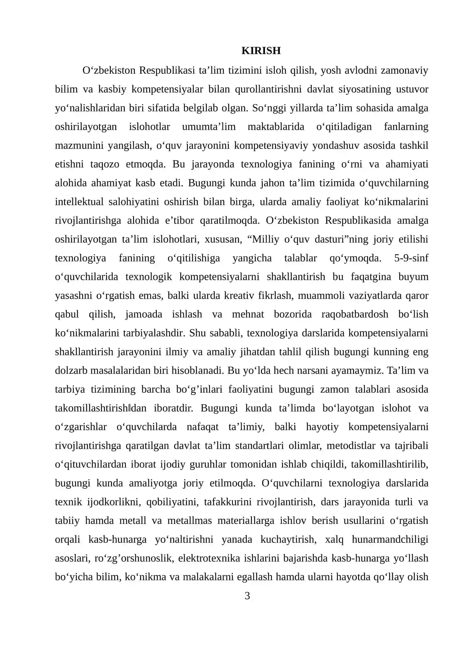TEXNOLOGIK TA’LIM 3