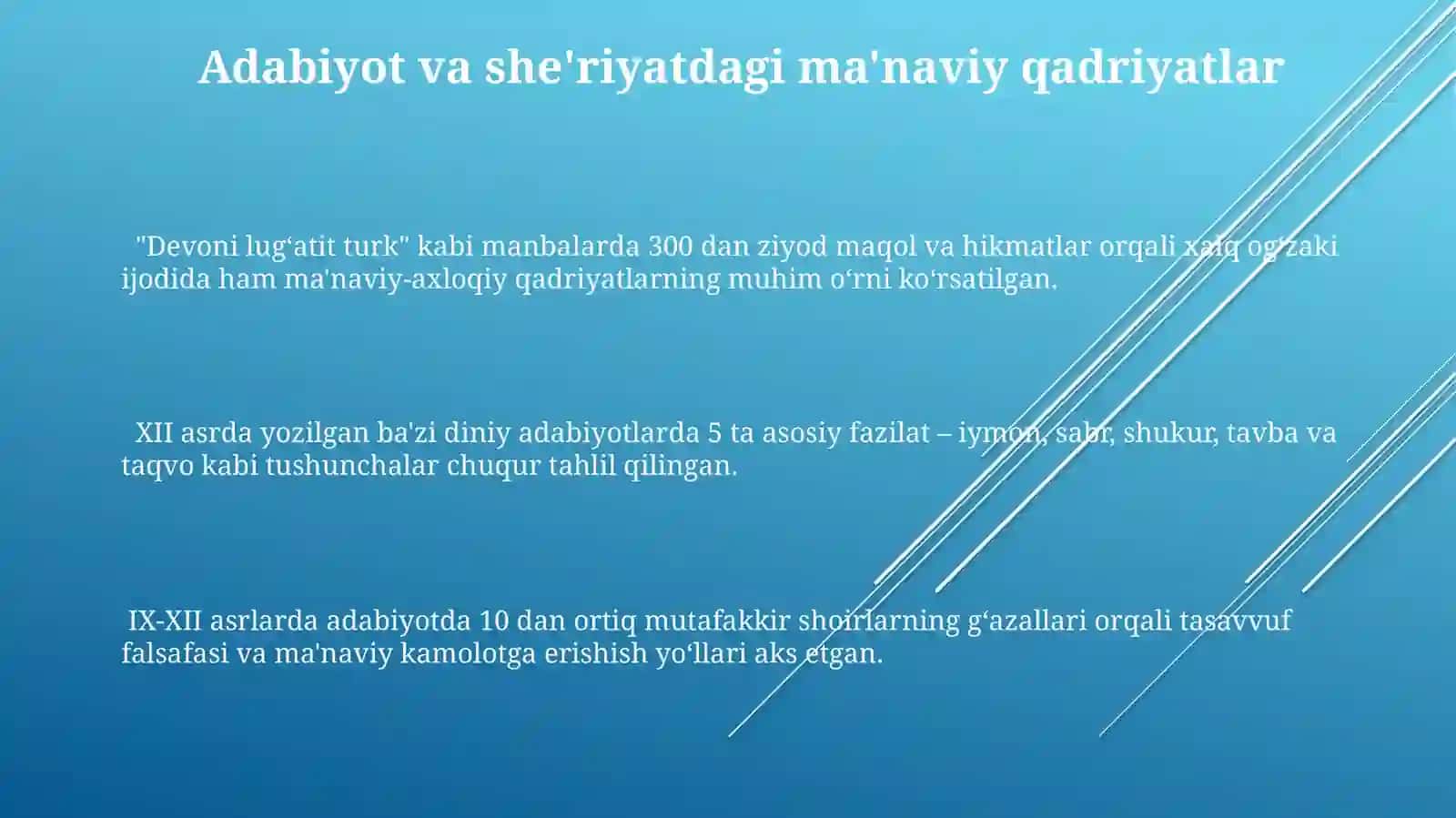 IX-XII asrlarda mamlakatimizda roʻy bergan ma'naviy uygʻonish 3