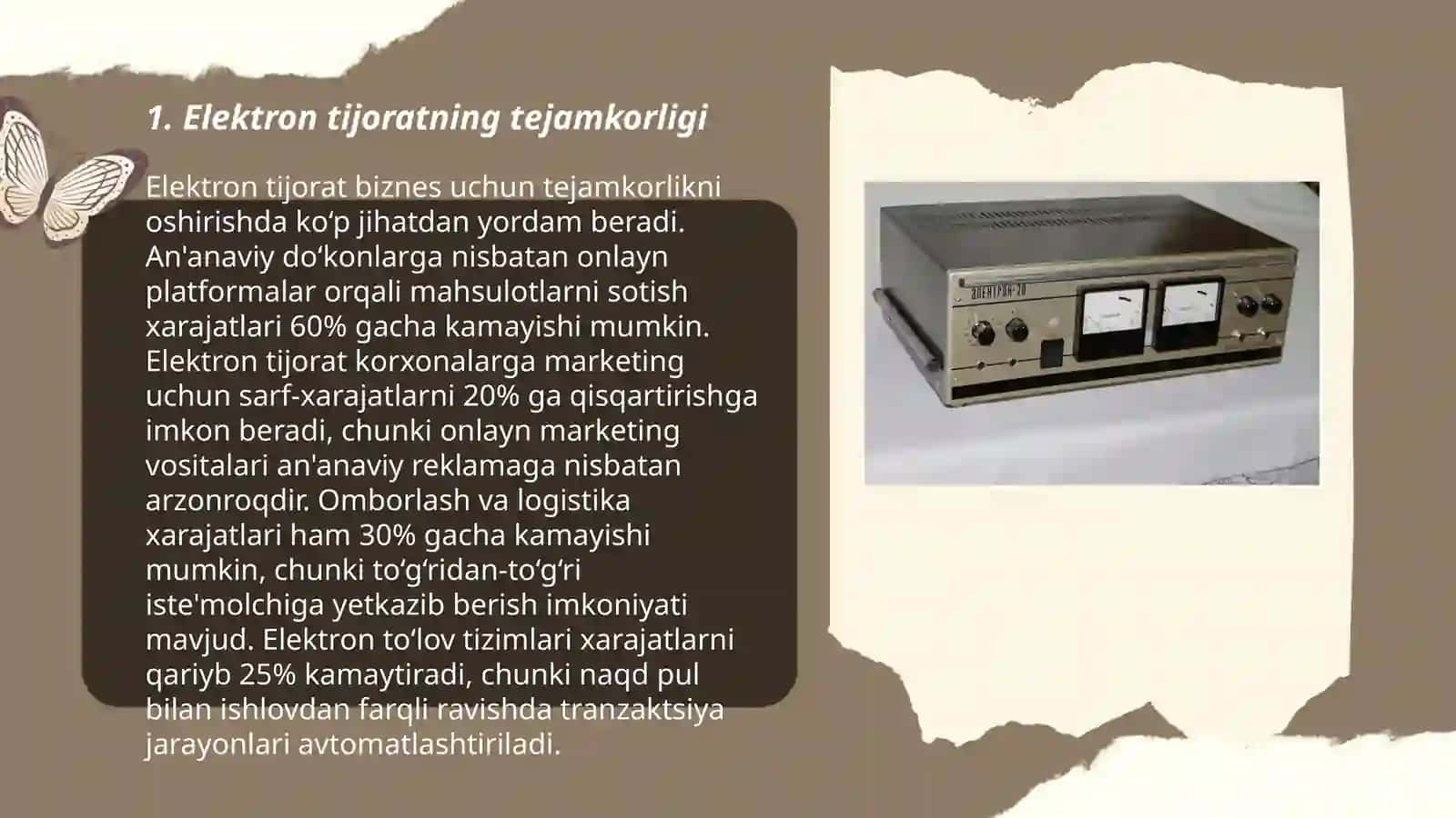 Elektron tijoratning avzallik va kamchiliklari 3