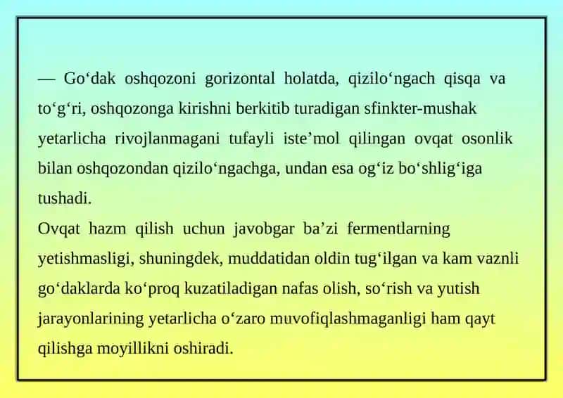 QUSISH VA QAYT QILISH SINDROMI 3