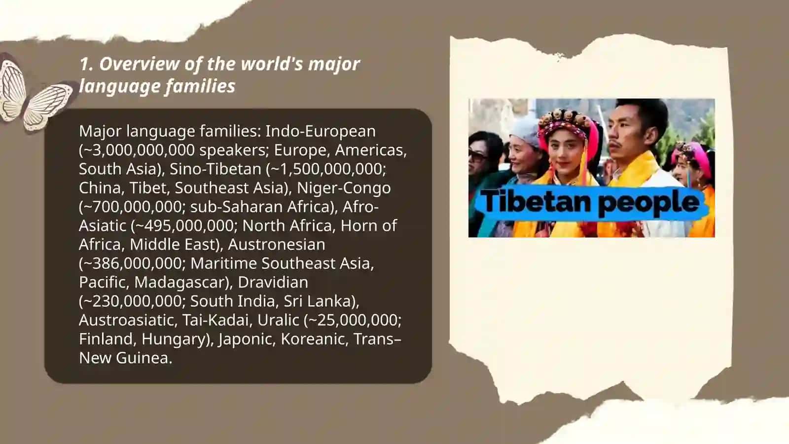 The language families of the World 3