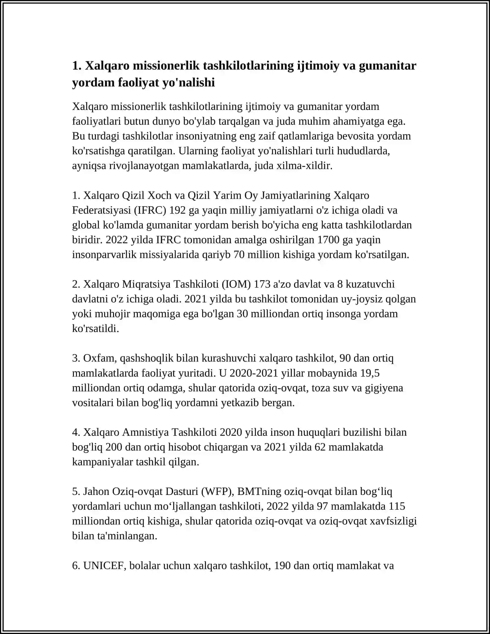 Xalqaro Missionerlik Tashkilotlarining Faoliyat Yo'nalishlari 3