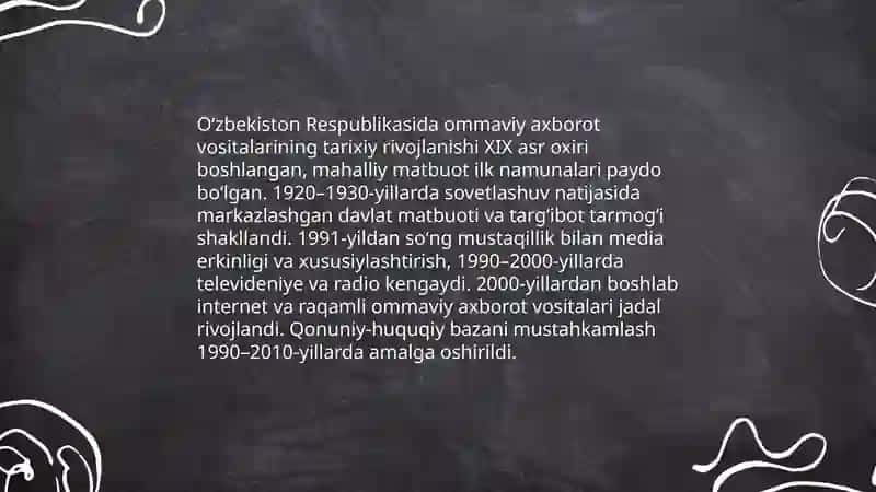 Ommaviy axborot vositalarining faoliyati 3