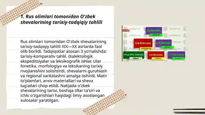 O'zbek shevalarining rus olimlari tomonidan tadqiqi 3
