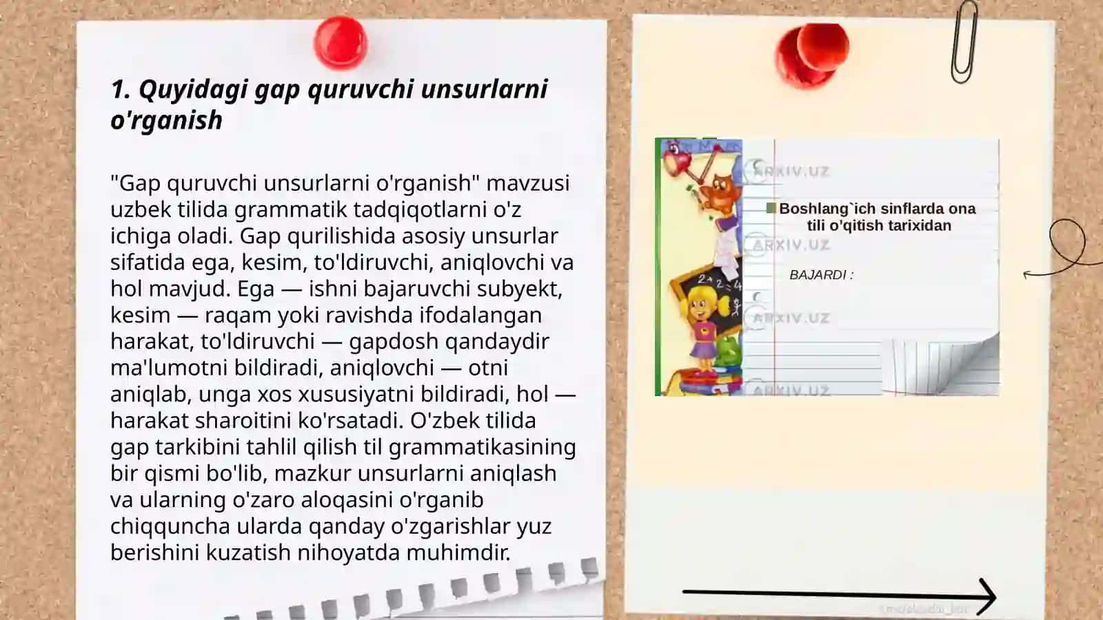 Boshlang'ich sinflarda gap ustida ishlashdagi izchilik 3