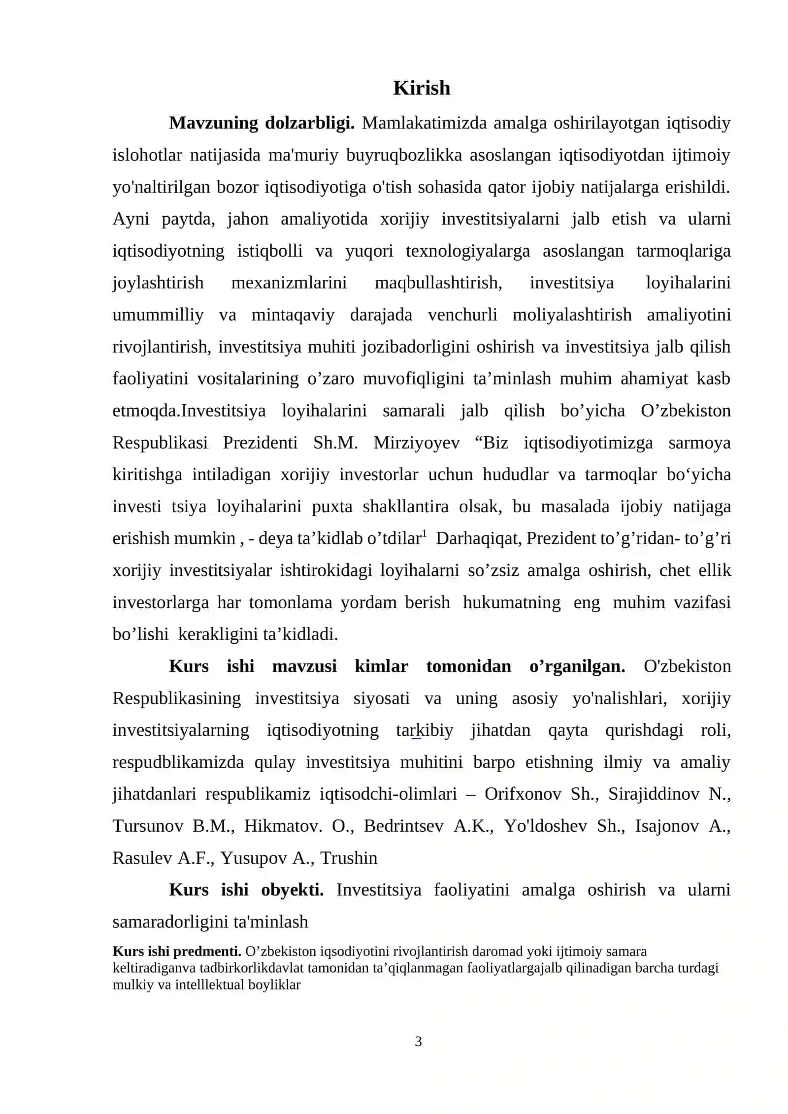 Investitsiya faoliyatini amalga oshirish va ularni samaradorligini ta`minlash yo‘llari 3