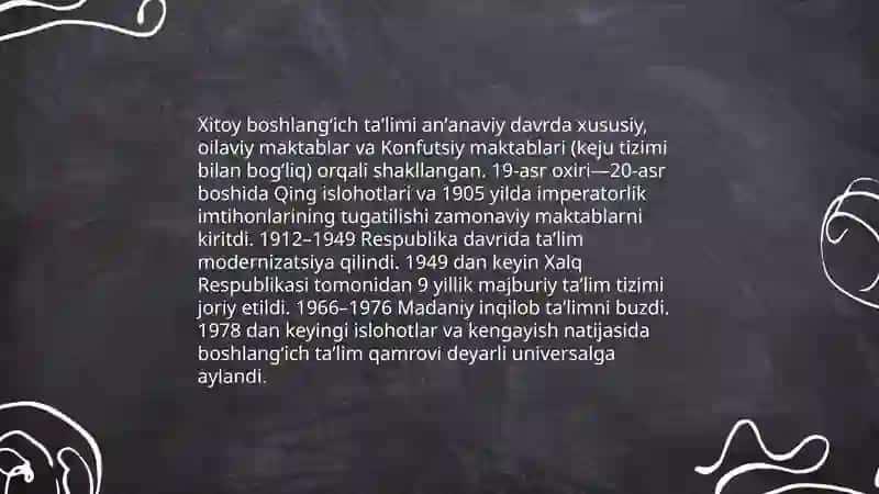 Xitoy boshlang'ich ta'lim tizimi 3