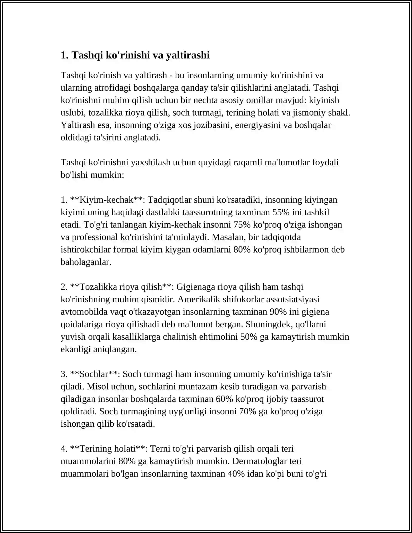 ZIG'IR TOLASINING SIFATINI BELGILOVCHI STANDARTLAR 3