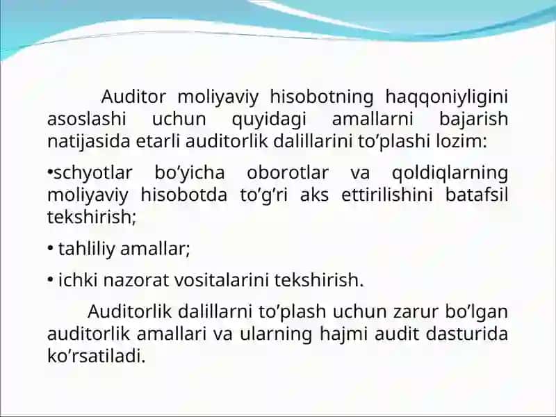 Auditorlik dalillarini yigʻish 3