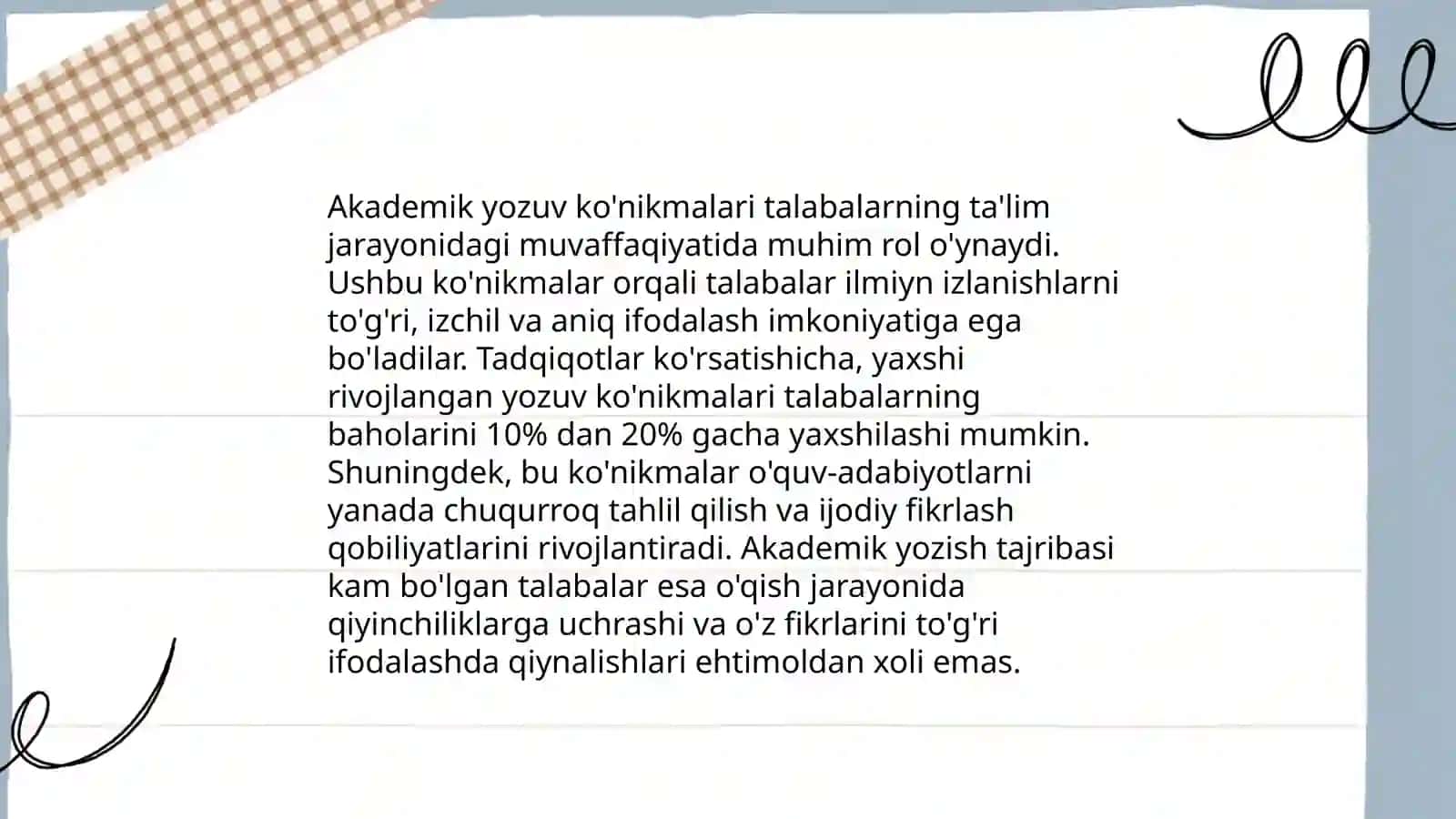 Akademik ko'nikmalar 3