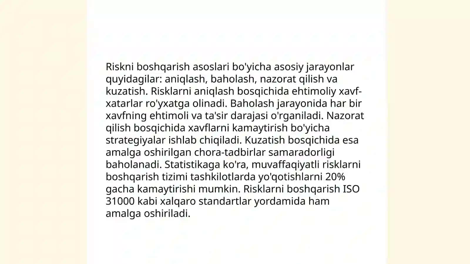 Riskni boshqarish sohasida malakali professional kadrlani tayyorlash tizimi 3